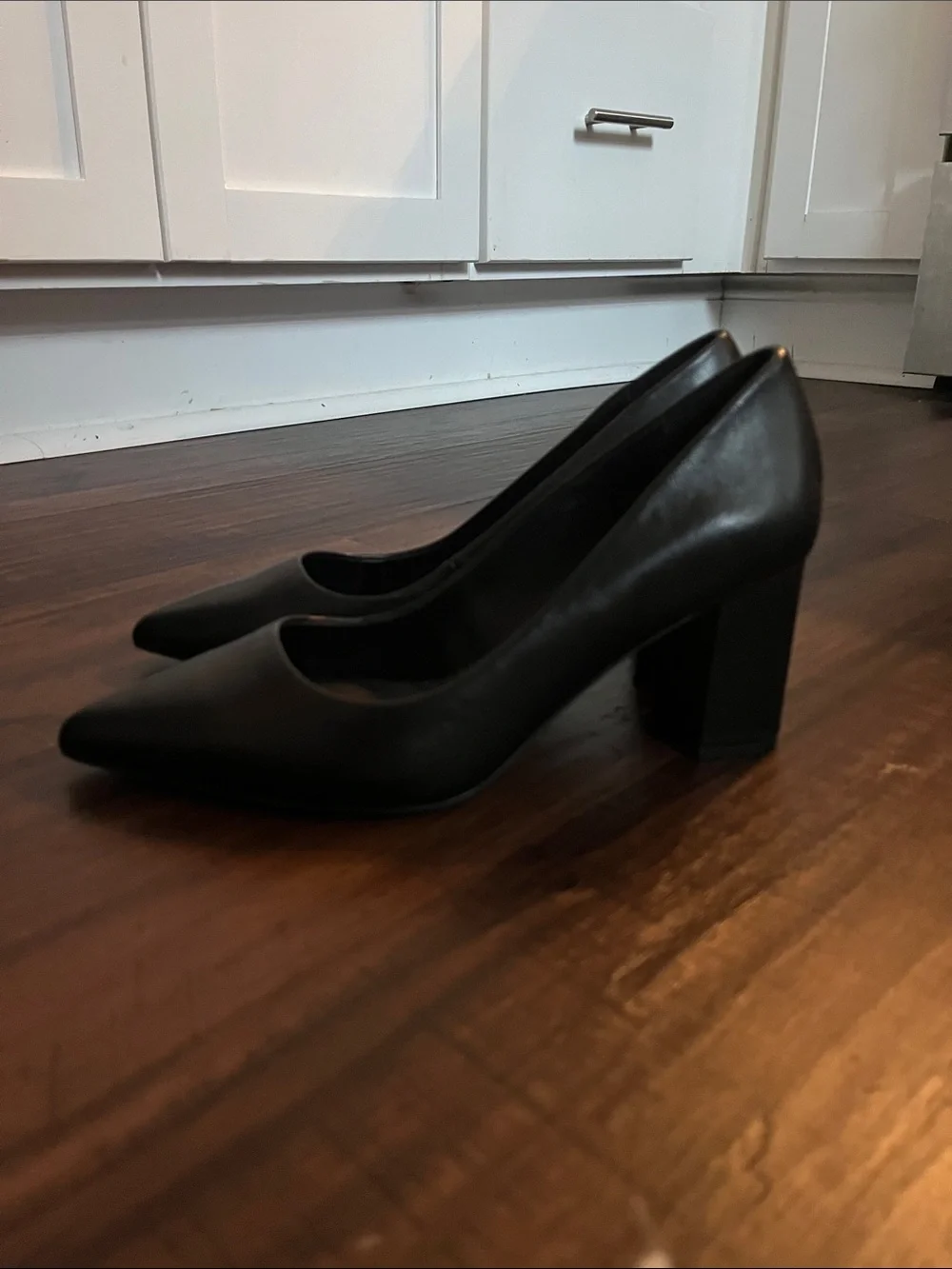 Black Pointed-Toe High Heels